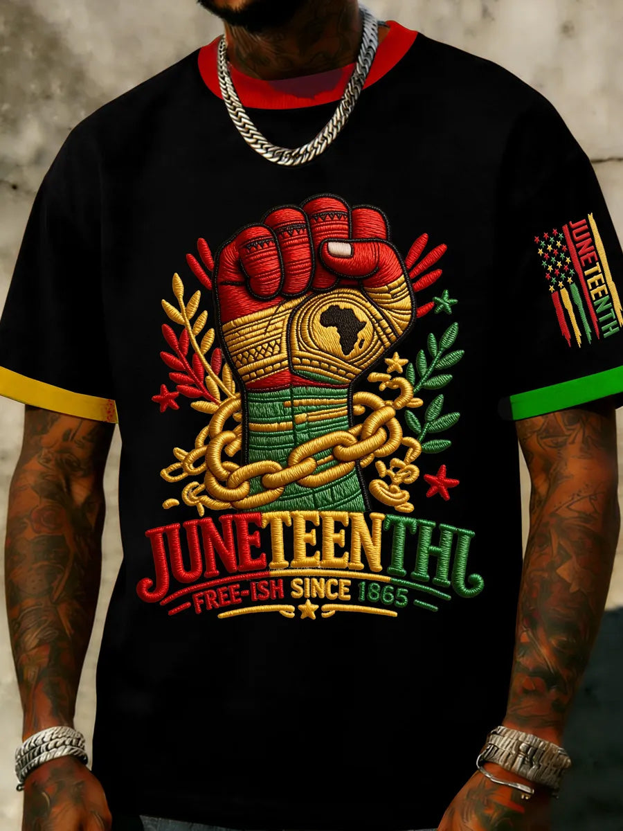 Men's Juneteenth  Print Casual Tee