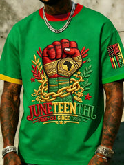 Men's Juneteenth  Print Casual Tee