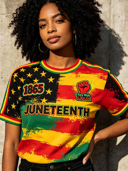 Women's Juneteenth They Not Like Us Since 1865 Print T-shirt