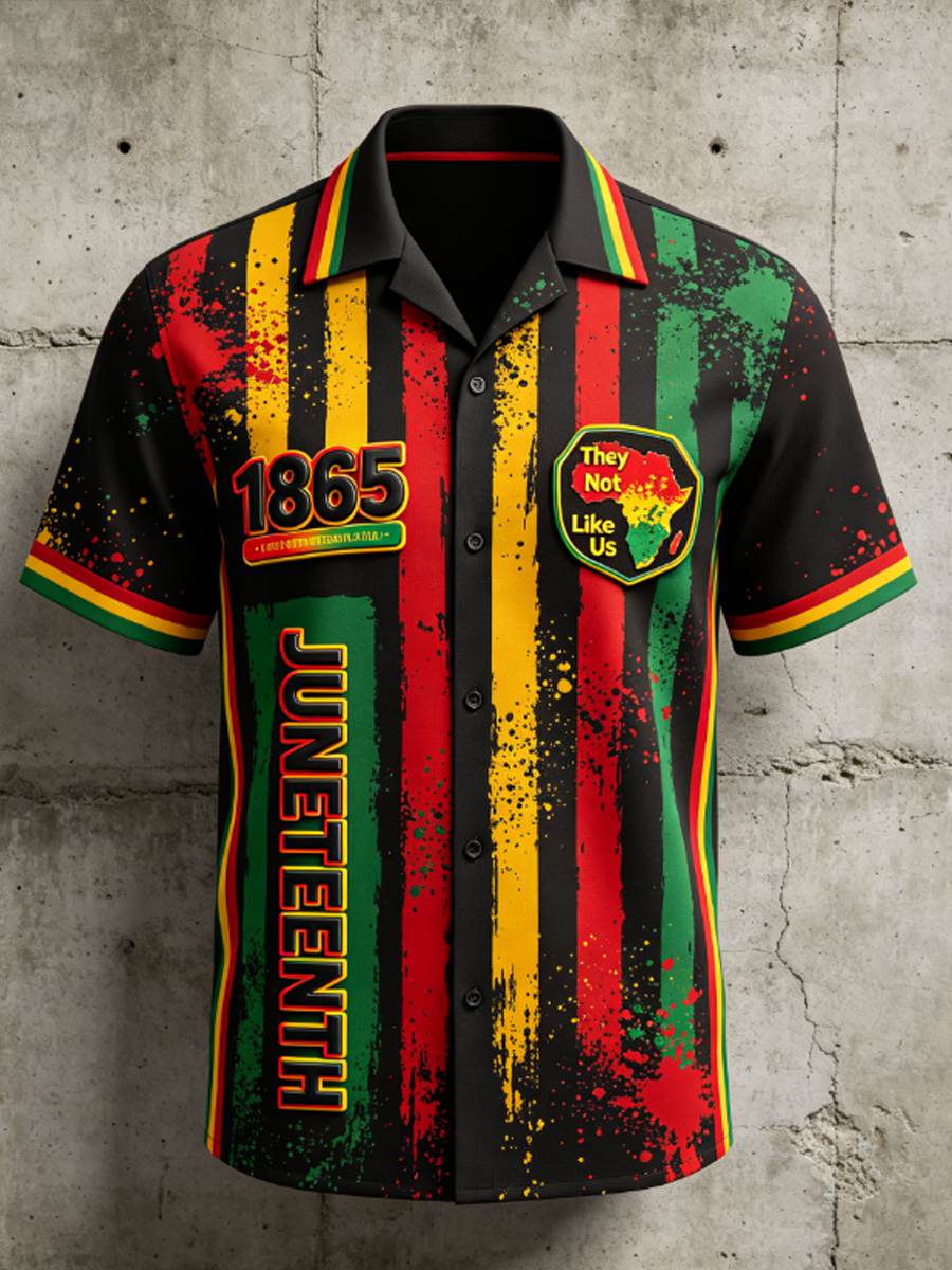 Men's Juneteenth They Not Like Us Since 1865 Print Casual Shirt