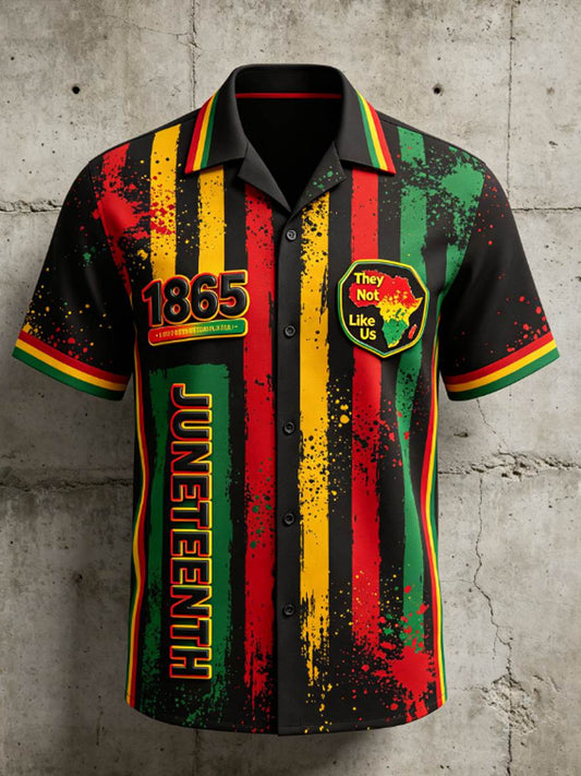 Men's Juneteenth They Not Like Us Since 1865 Print Casual Shirt