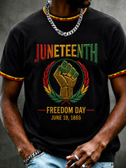 Men's Juneteenth Print Casual Tee