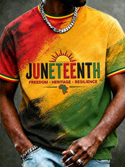 Men's Juneteenth Print Casual Tee