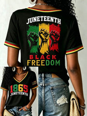 Women's Juneteenth 1865 short-sleeved T-shirt