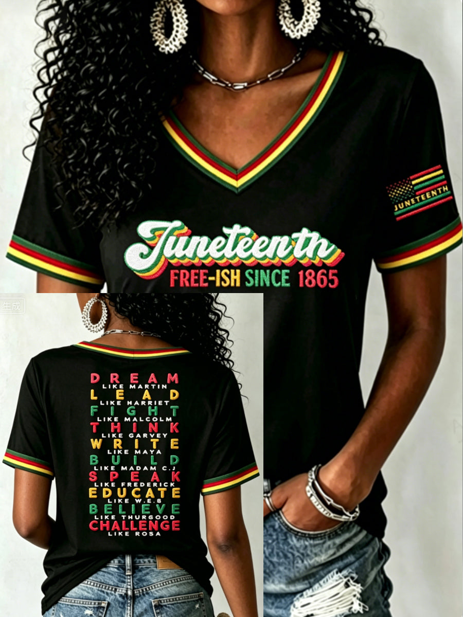 Women's Juneteenth 1865 short-sleeved T-shirt