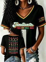 Women's Juneteenth 1865 short-sleeved T-shirt