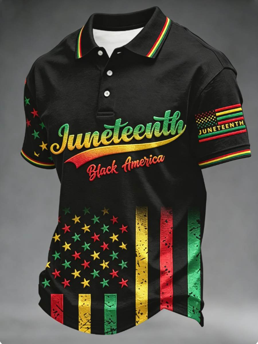 Men's Juneteenth 1865 polo shirt