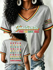 Women's Juneteenth 1865 short-sleeved T-shirt