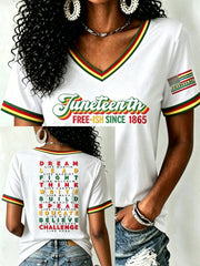 Women's Juneteenth 1865 short-sleeved T-shirt