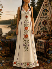 Women's Indigenous Print Casual Dress