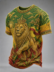 Men's Reggae Print Casual T-Shirt