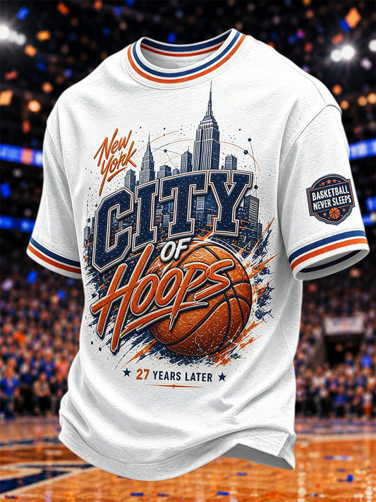 Men's Gift For Basketball Fans Print Casual Tee