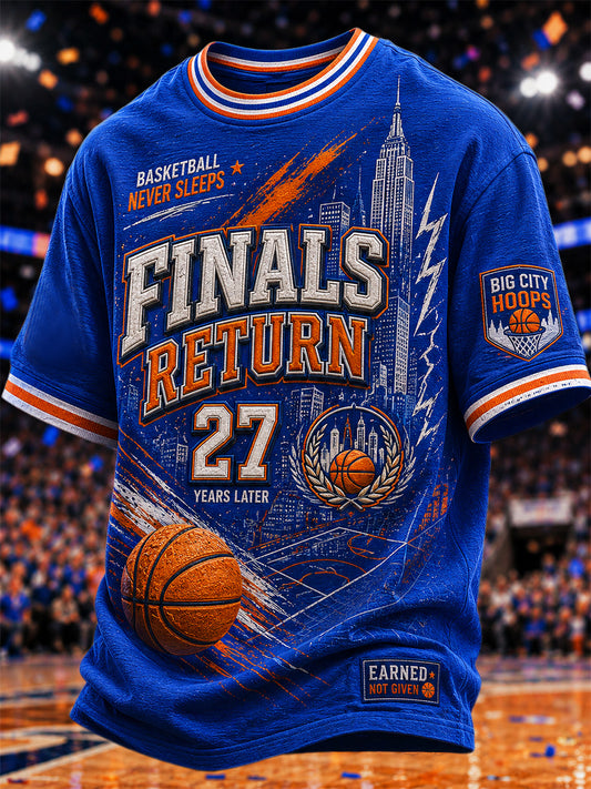 Men's Gift For Basketball Fans Print Casual Tee