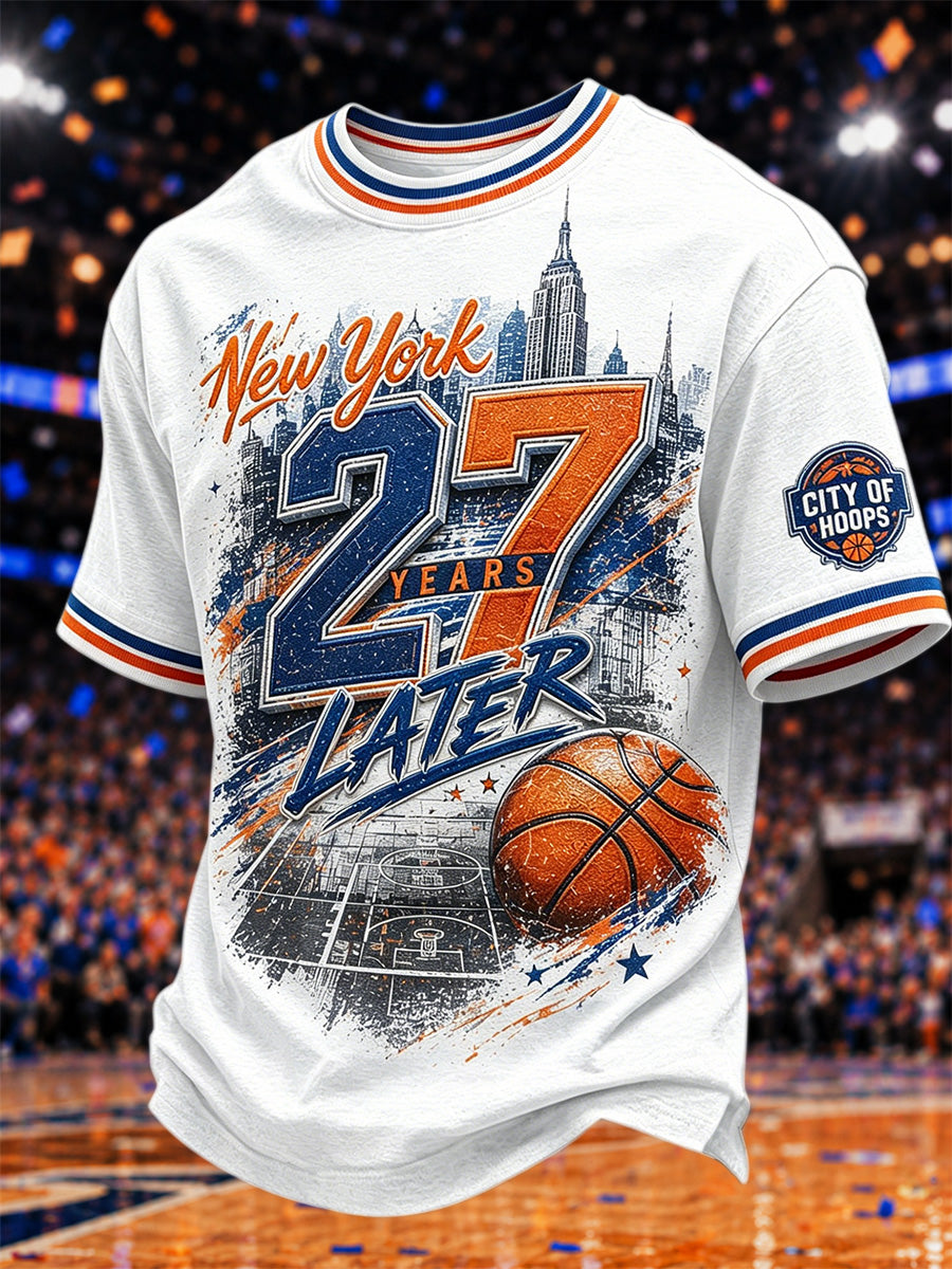 Men's Gift For Basketball Fans Print Casual Tee
