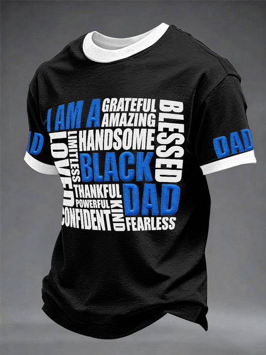 Men's “I Am A Black Dad” Father's Day Fun Casual T-shirt