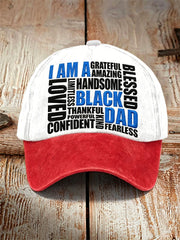 Men's “I Am A Black Dad” Father's Day Fun Casual Unisex  Hat