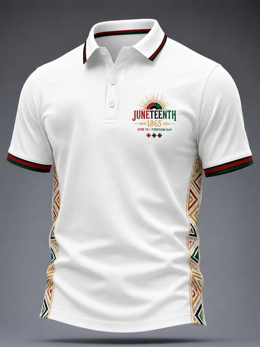 Men's Juneteenth Design Print Casual Top