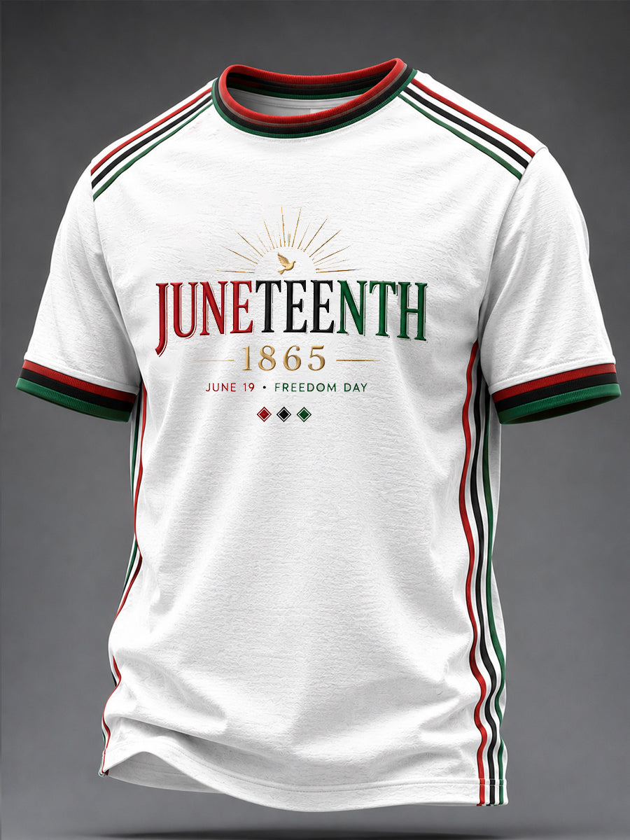 Men's Juneteenth Design Printed T-shirt