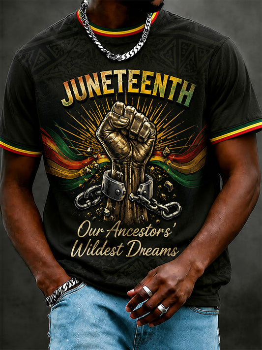 Men's Juneteenth  Print Casual Tee