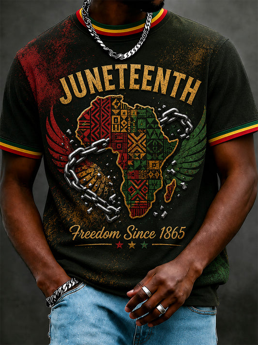 Men's Juneteenth  Print Casual Tee
