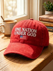 One Nation Under God Printed Casual Unisex Cap