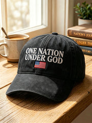 One Nation Under God Printed Casual Unisex Cap