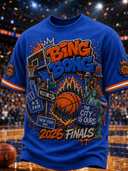 Men's Classic Basketball Fan Graphic Short Sleeve T-shirt
