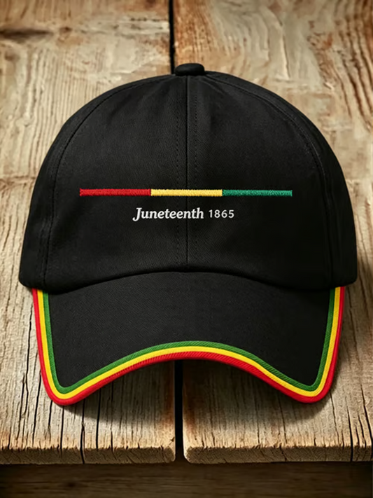 Unisex Black Juneteenth Print Hat
