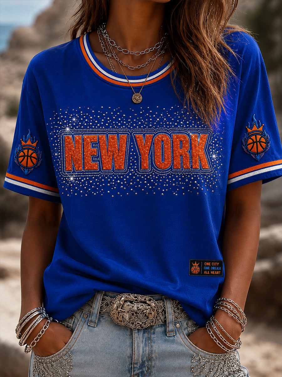 Women's Classic Basketball Fan Graphic Short Sleeve T-shirt