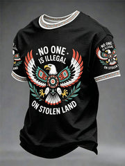 "No One Is Illegal on Stolen Land" — International Indigenous Peoples' Day Casual Unisex T-Shirt