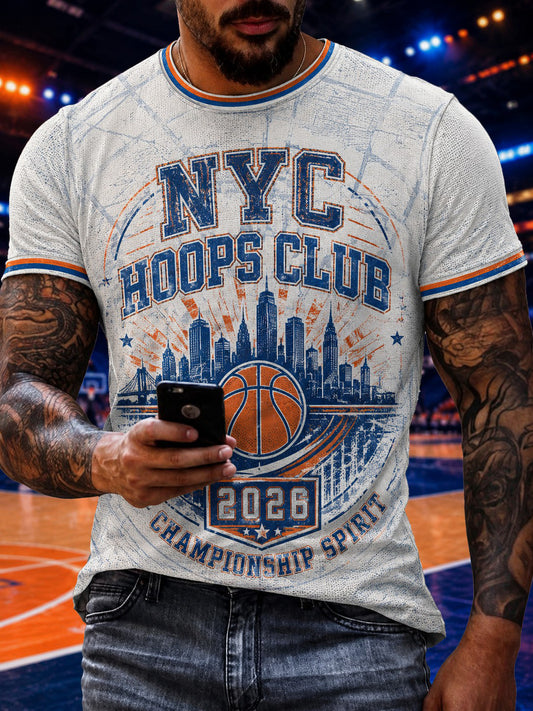 Men's New York Basketball Printed T-shirt
