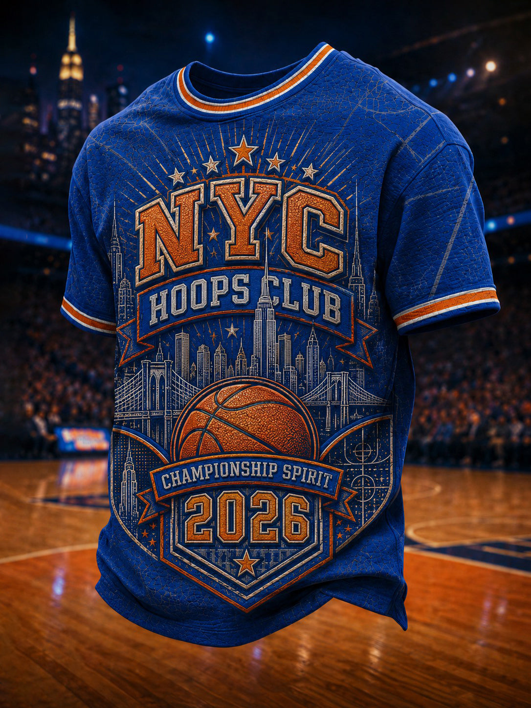 Men's New York Basketball Printed T-shirt