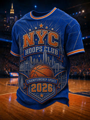 Men's New York Basketball Printed T-shirt
