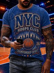 Men's New York Basketball Printed T-shirt