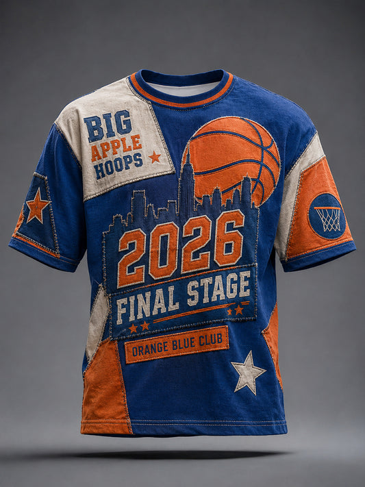 Men's Retro New York City Street Basketball Graphic Tee