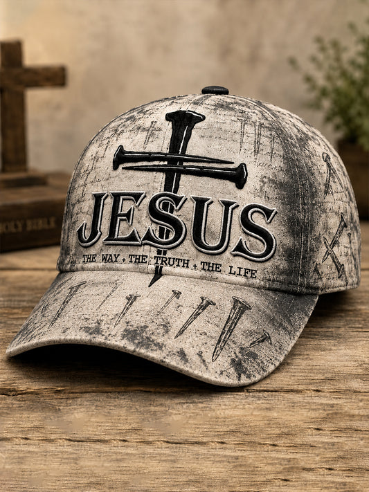 Unisex Christian Jesus Cross Print Hat