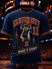 Men's Let's Go Boys Gift For Basketball Fans Print Casual Tee