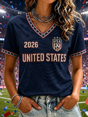 Women's Gift For Soccer Fans Print Casual Short Sleeve T-shirt
