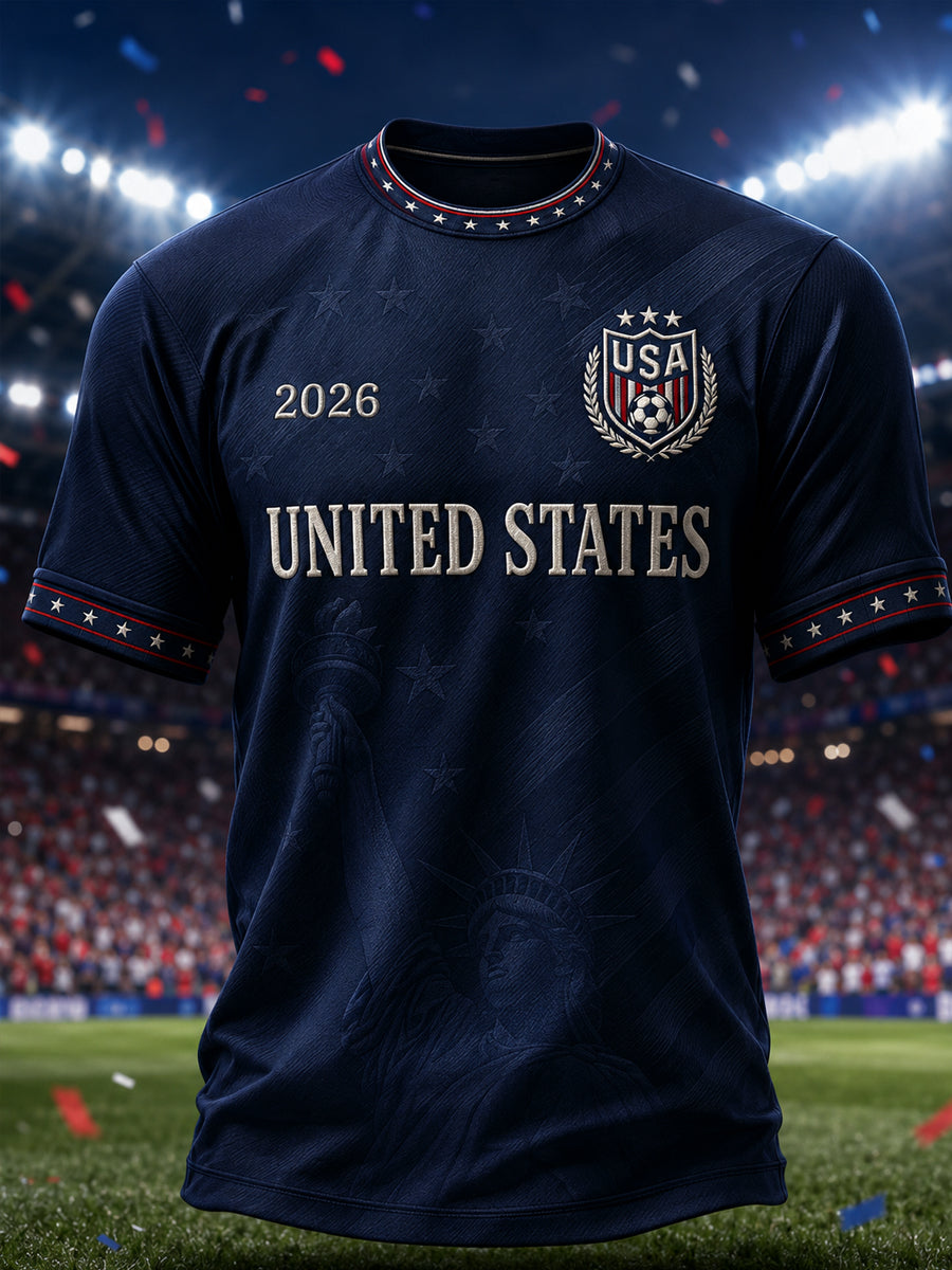 Men's Gift For Soccer Fans Print Casual Short Sleeve T-shirt