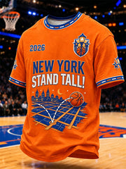 Men's Go New York! Gift For Basketball Fans Print Casual Tee