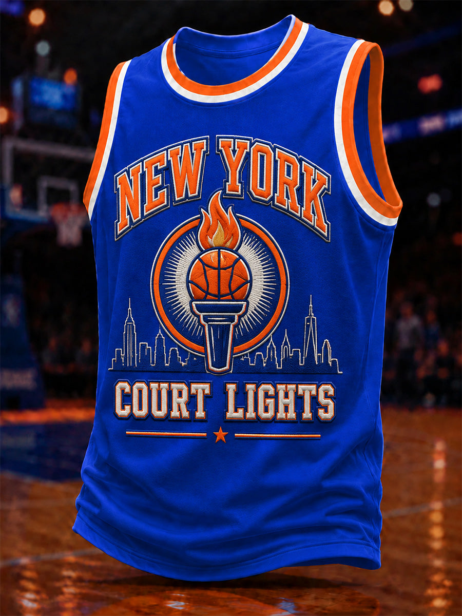 Men's GO NEW YORK GO! Gift For Basketball Fans Print Casual Vest