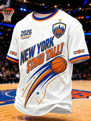 Men's Go New York! Gift For Basketball Fans Print Casual Tee