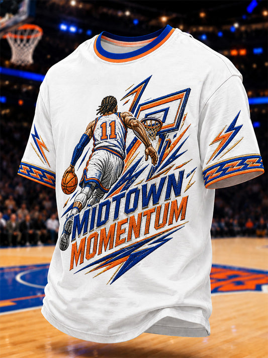 Men's Go New York! Gift For Basketball Fans Print Casual Tee