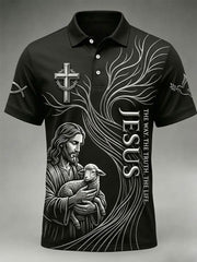 Men's The Way The Truth And The Life Printed Casual Top