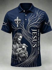 Men's The Way The Truth And The Life Printed Casual Top