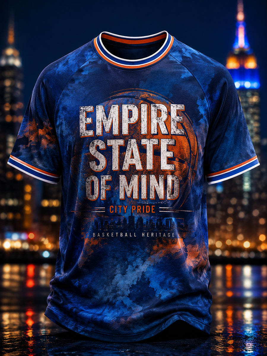 Men's New York Basketball Fans Printed T-Shirt