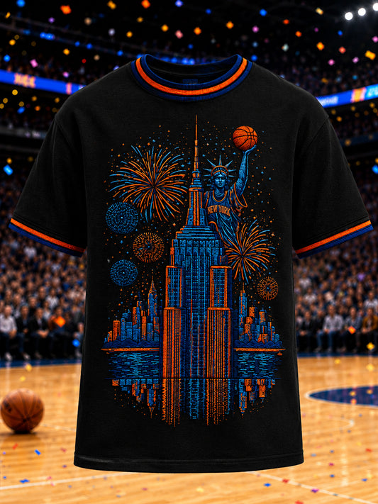Men's Classic Basketball Fan Graphic Short Sleeve T-shirt