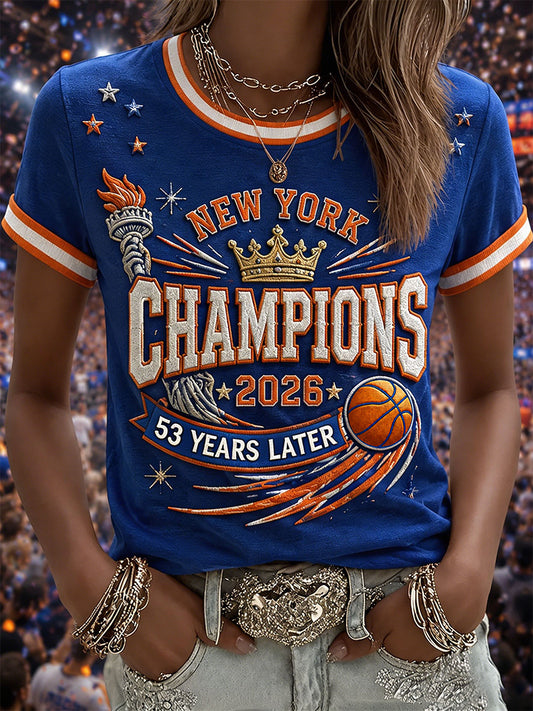 Women's Gift For Basketball Fans Print Casual Tee