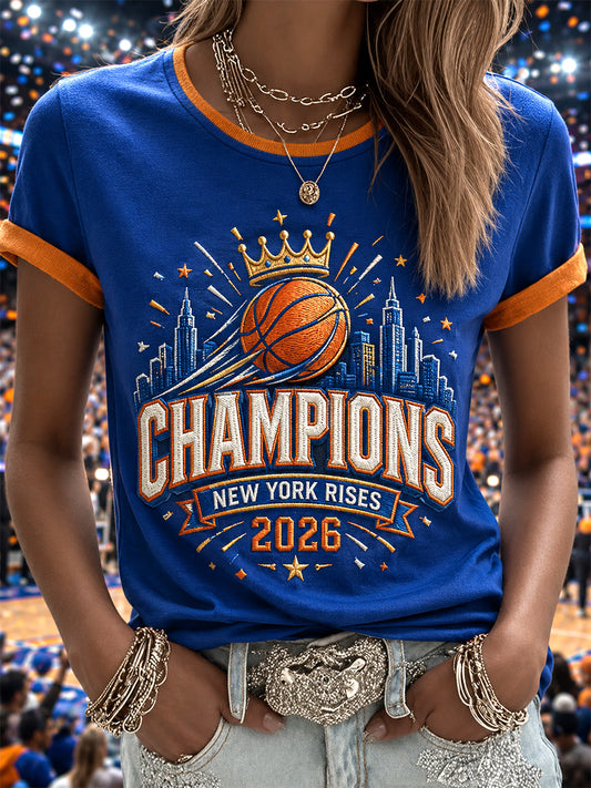 Women's Gift For Basketball Fans Print Casual Tee
