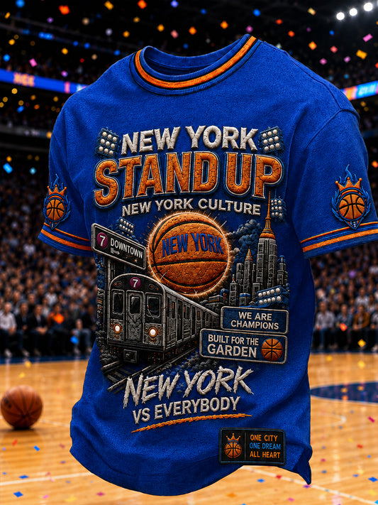 Men's Classic Basketball Fan Graphic Short Sleeve T-shirt